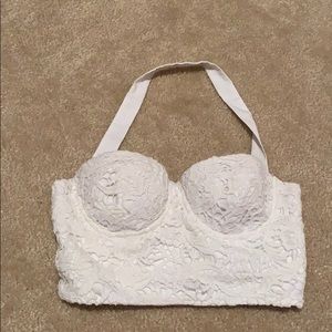 White lace corset bandeau